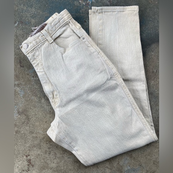 American Royal Off White High Rise Straight Leg Denim - Picture 3 of 9